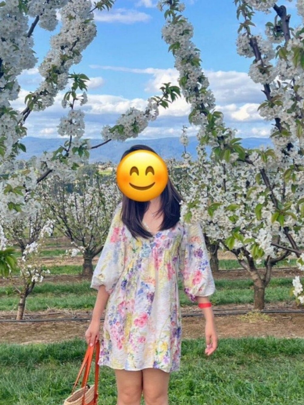 H&M A Line Mini Dress with Pastel Floral Print